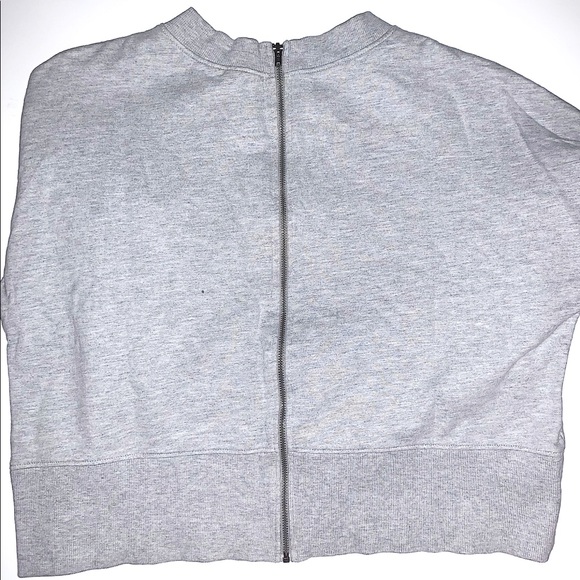 H&M Gray Cropped Zip Back Sweatshirt - Picture 2 of 2